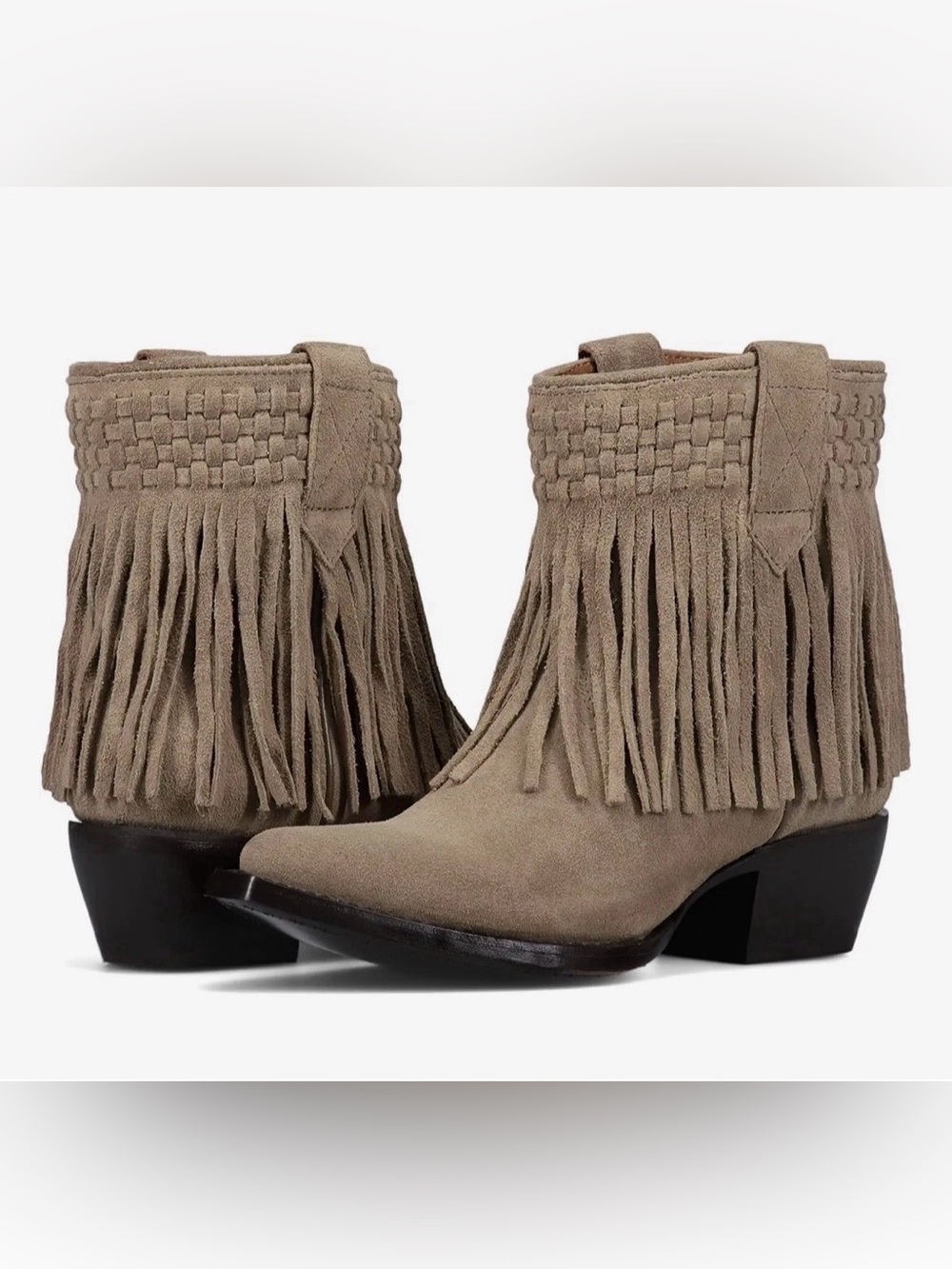 Frye Sacha Fringe Bootie Suede Leather Size 8,5 Brand New